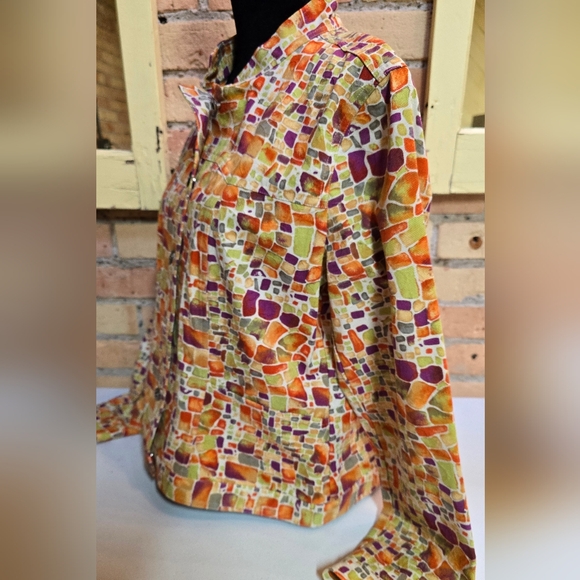 Christopher Banks jacket top colorful size Medium - Picture 3 of 8